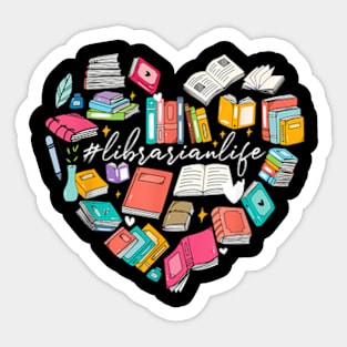 Librarian Bookaholic Reading Book Sticker